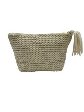 MMS Brands Beige Fabric Makeup Pouch